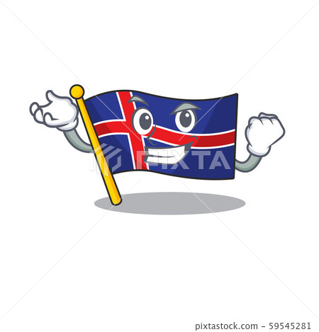 Character flag iceland in the successful mascot 59545281