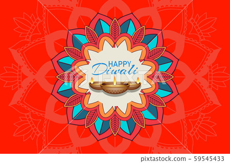 Background with mandala pantern for happy diwali Background with mandala pantern for happy diwali 59545433