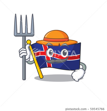 Flag iceland farmer with cute in the character Flag iceland farmer with cute in the character 59545766