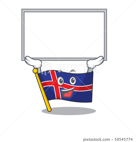 Flag iceland cartoon in the up board shape Flag iceland cartoon in the up board shape 59545774