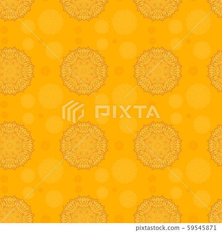 Mandala patterns on orange background 59545871