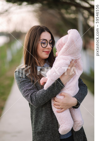 Young mother with her little baby. Mom hold baby on hands. Happy family Young mother with her little baby. Mom hold baby on hands. Happy family 59546556