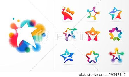 Star, fitness, sport, excellence, learning and design icons and logos. Vector design Star, fitness, sport, excellence, learning and design icons and logos. Vector design 59547142
