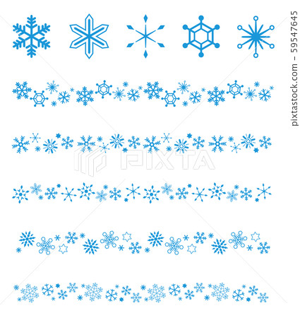 Snowflakes icon line set 59547645