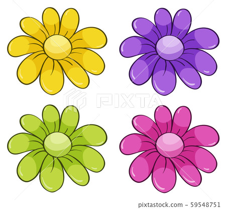 Isolated set of flowers Isolated set of flowers 59548751