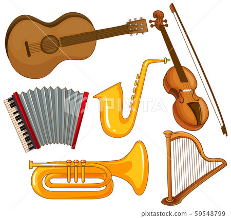 Isolated set of instruments on white background Isolated set of instruments on white background 59548799