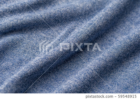 Close-up blue knitted fabric from sweaters 59548915
