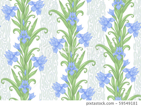 Seamless pattern, background with Iris Seamless pattern, background with Iris 59549181