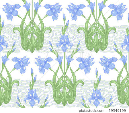 Seamless pattern, background with Iris Seamless pattern, background with Iris 59549199