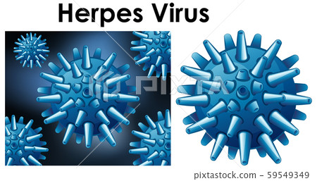 Close up isolated object of virus named herpes Close up isolated object of virus named herpes 59549349