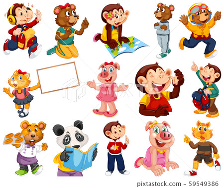 Animals acting in human-like actions and poses 59549386