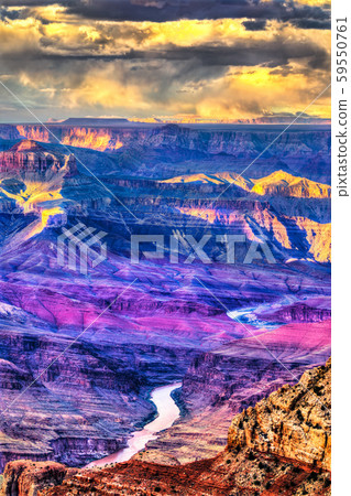View of the Colorado river in the Grand Canyon 59550761