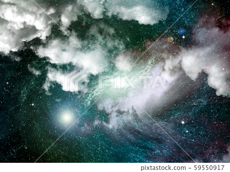 galaxy in a free space. 3D rendering 59550917