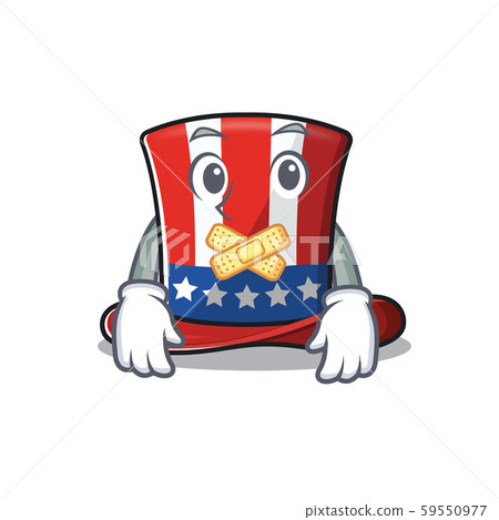 cartoon uncle sam hat with silent character 59550977