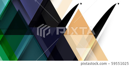 Colorful repeating triangles modern geometric in contemporary style on white background. Abstract 59551025
