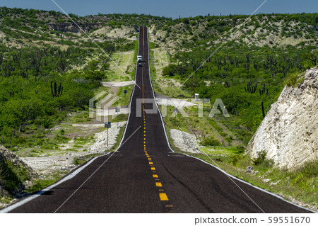 baja california landscape endless straight 59551670