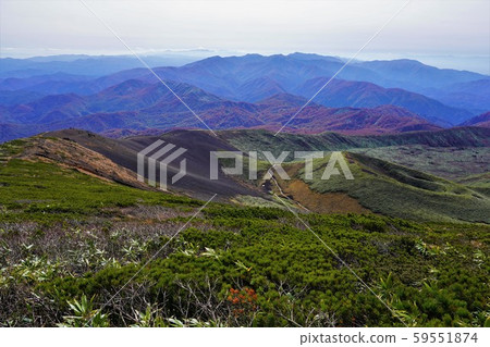 Akita Komagatake baked sand and Mt. Waga Akita Komagatake baked sand and Mt. Waga 59551874