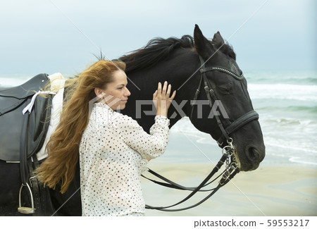 riding girl and horse riding girl and horse 59553217
