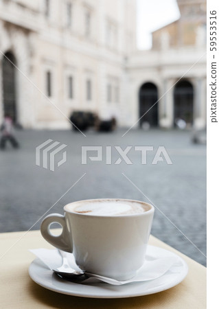 cappuccino in the terrace of a cafe in Italy cappuccino in the terrace of a cafe in Italy 59553516