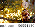 Santa Claus of a bear Christmas tree ornament light up and decoration 59554130