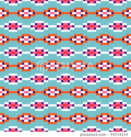 Aztec geometric rows seamless blue pattern pixel blocks shapes texture. Aztec geometric rows seamless blue pattern pixel blocks shapes texture. 59554234