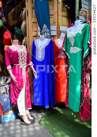 Morocco, Casablanca, Medina market, folk costume store 59554627
