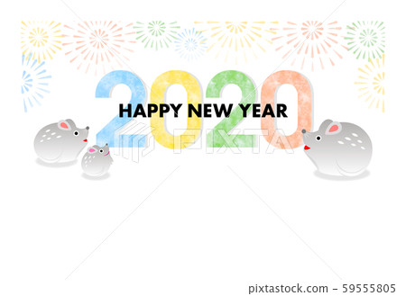 新年賀卡2020_HAPPY NEW YEAR [白框] 59555805