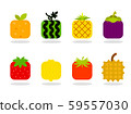 square-fruit-set-cartoon 59557030