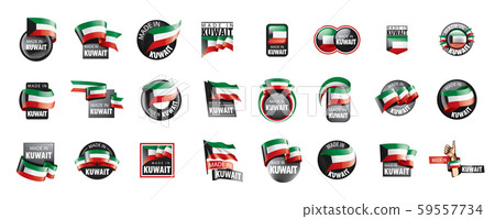 Kuwait flag, vector illustration on a white background 59557734