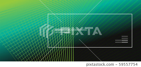 Wave lines with blend effect on fluid gradient, abstract background colorful liquid poster. Vector 59557754