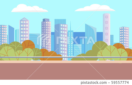 Landscape with Skyscrapers and Business Center 59557774
