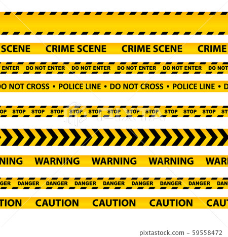 vector set of seamless caution tapes 59558472