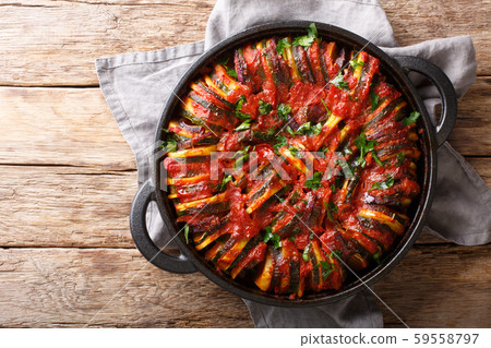 Tasty homemade Greek briam made of vegetables 59558797