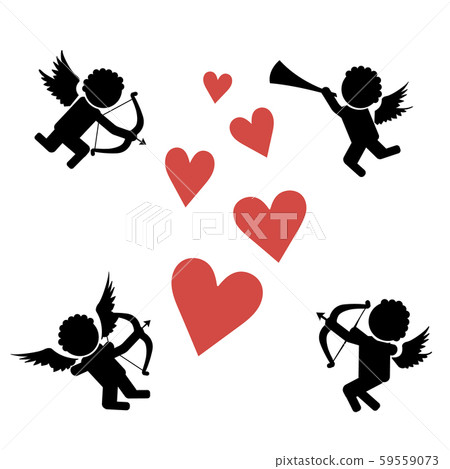 Stick figure cupids. Stick figure cupids. 59559073