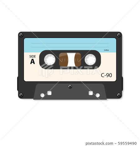 vector illustration of cassette tape in retro style vector illustration of cassette tape in retro style 59559490