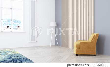 Living room interior in scandinavian style . 3D rendering 59560059