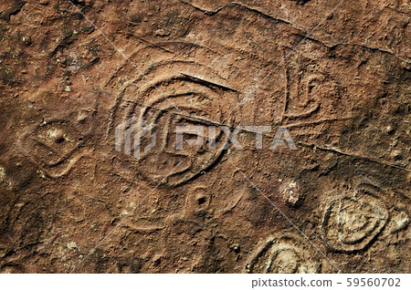 Rock paintings of ancient civilizations. Made by the aborigines of Central America by the Taino Rock paintings of ancient civilizations. Made by the aborigines of Central America by the Taino 59560702