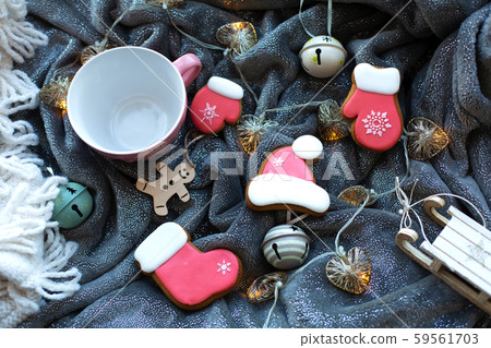 Christmas homemade gingerbread cookies and Christmas homemade gingerbread cookies and 59561703