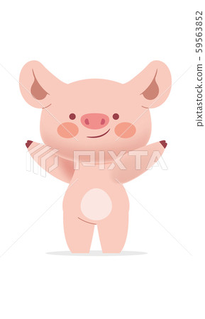 Cute Pig Character Cute Pig Character 59563852