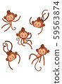 5 monkey poses 59563874