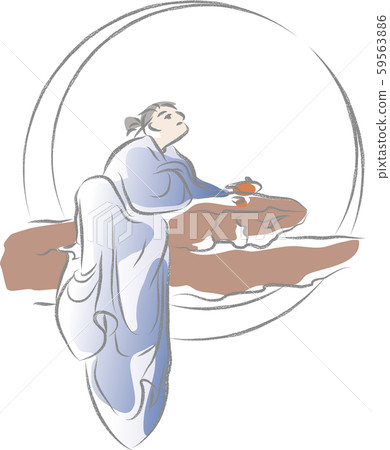 看月亮。一個喜歡月夜的人 59563886