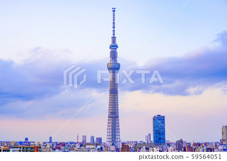 東京天空樹和夜景 59564051