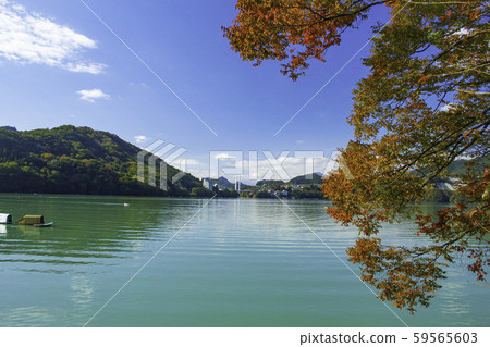 相模湖 神奈川縣相模原市 攝於11月初 照片素材 圖片 圖庫