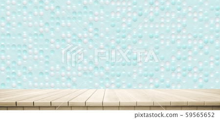 Bright and detailed panoramic landscape: tiled wooden platform (3D CG rendering digital illustration) 59565652