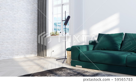 Living room interior in scandinavian style . 3D rendering 59565783