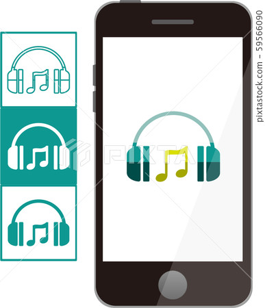 Mobile phone and music player - Stock Illustration [59566090] - PIXTA