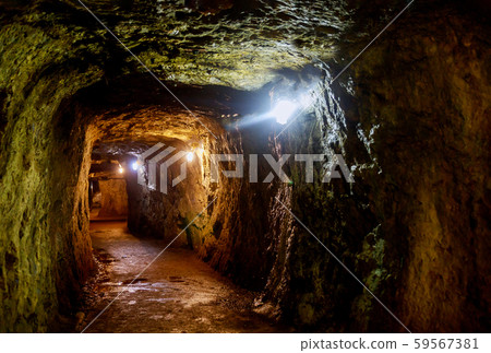 Mine tunnel with path mining industry 59567381