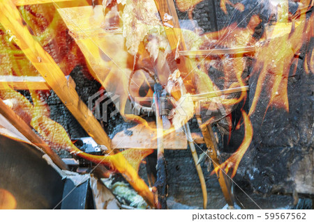 Residential home fire fully a fire in a country Residential home fire fully a fire in a country 59567562