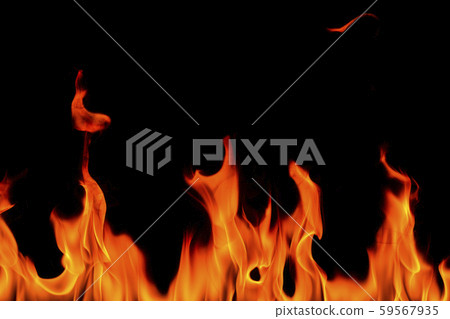 Hot fire flames on abstract art black background Hot fire flames on abstract art black background 59567935