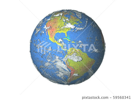 Earth (American, South America) white background 59568341